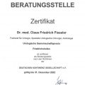 Zertifikat- Beratungsstelle Deutsche Kontinenz Gesellschaft, Dr. Fieseler